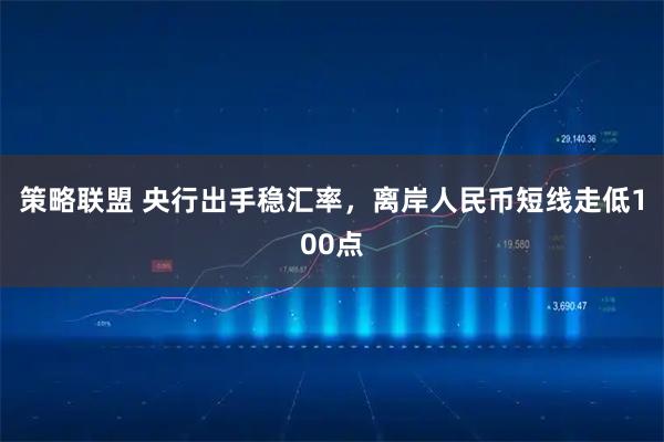 策略联盟 央行出手稳汇率，离岸人民币短线走低100点