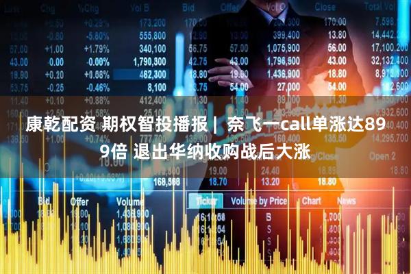 康乾配资 期权智投播报 |  奈飞一call单涨达899倍 退出华纳收购战后大涨