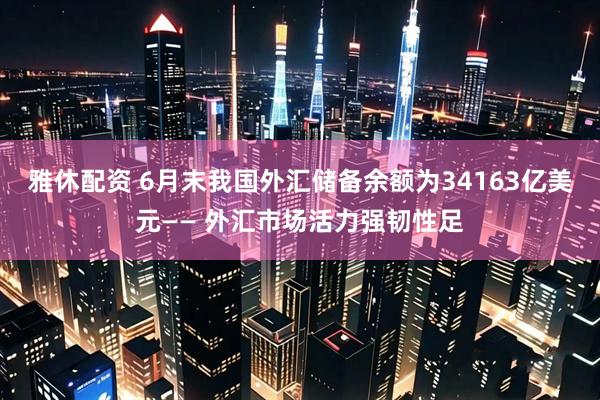 雅休配资 6月末我国外汇储备余额为34163亿美元—— 外汇市场活力强韧性足